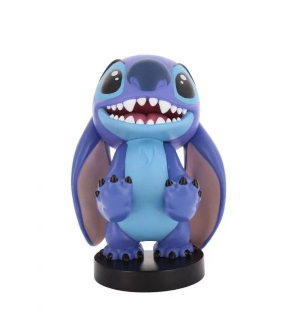 Uradno Disney stojalo Stitch Cable Guys drži telefon ali igralni krmilnik z nasmehom - modra figura iz Lilo & Stitch kolekcije.