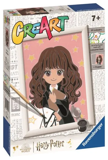 Ravensburger CreArt Hermione Granger Paint by Numbers komplet za barvanje po številkah, ustvarjalni Harry Potter set z okvirjem.