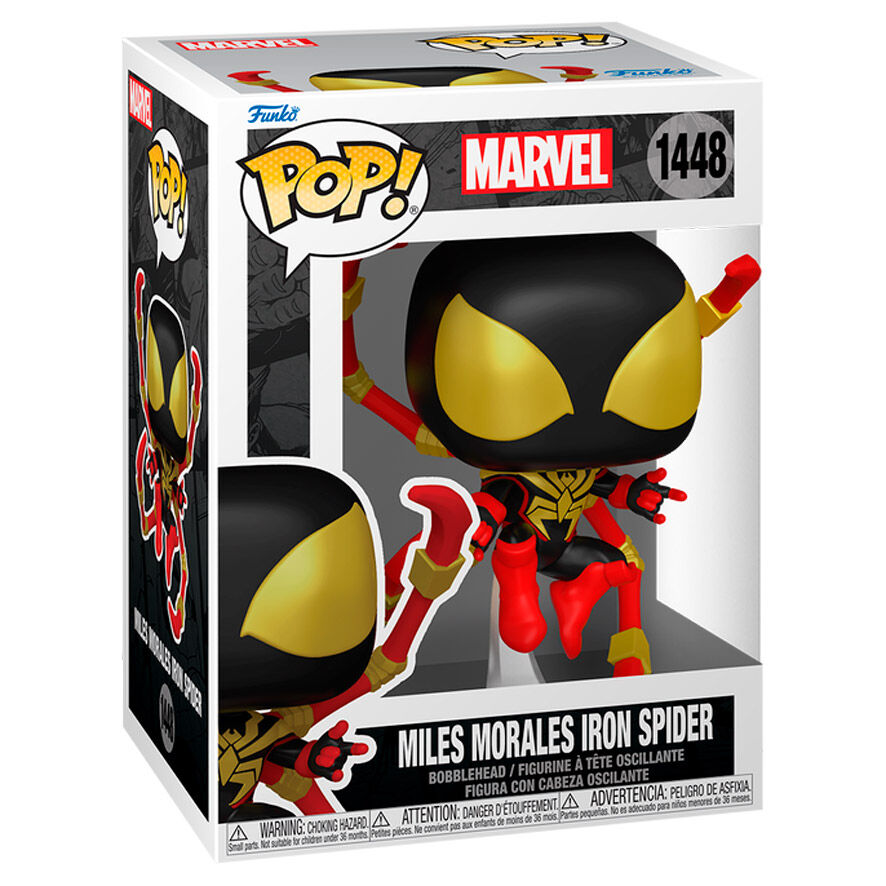 Miles Morales Iron Spider Funko Pop Chase, ekskluzivna Marvel zbirateljska figurica s prepoznavnim Iron Spider dizajnom, primerna za vitrino ali geek zbirko.