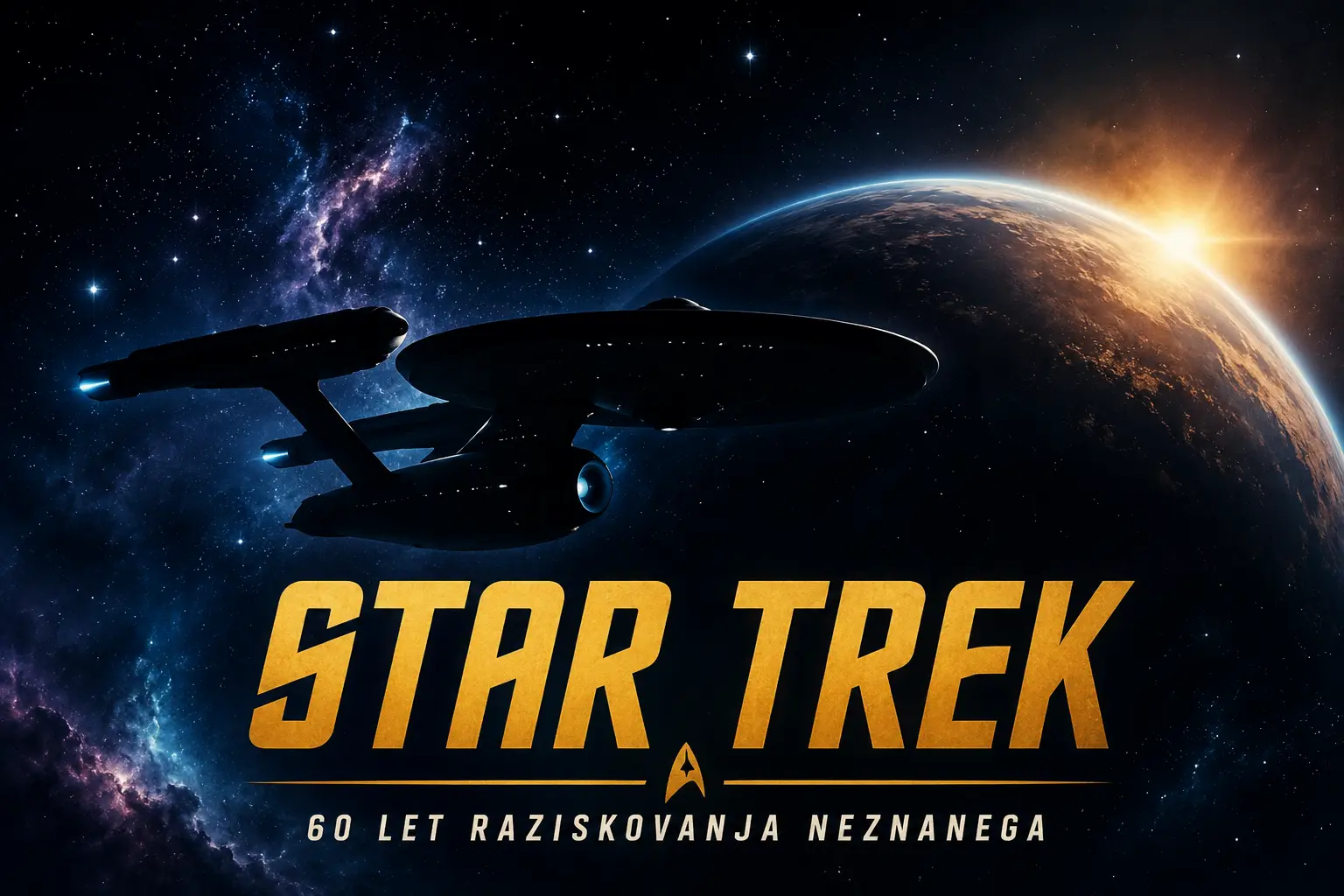 Star Trek 60 let – vesoljska ladja med zvezdami za članek o serijah, kapitanih in geek kulturi