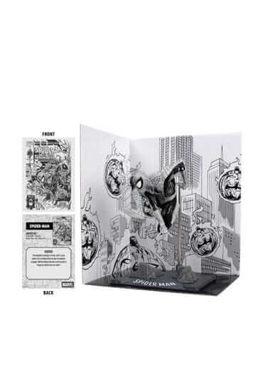Art kartica, priložena figuri Spider-Man Line Art Gold Label